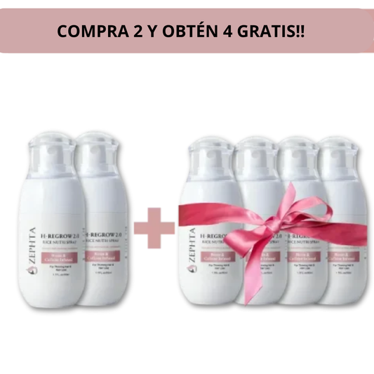 H-Regrow 2.0 ¡Detén la caída y recupera tu cabello!